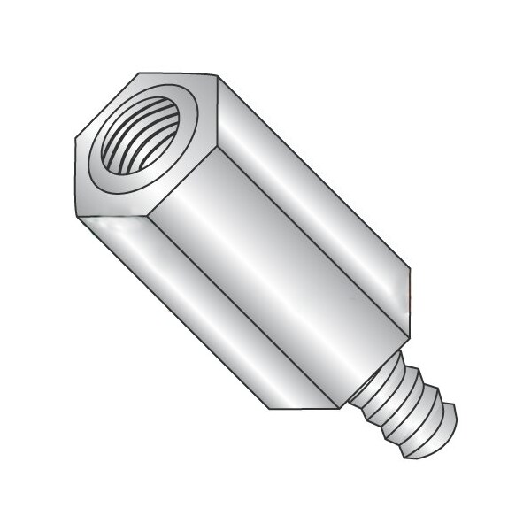 Newport Fasteners Hex Standoff, #10-32 Thrd Sz, Stainless Steel Plain, 3/8" Hex W, 100 PK 396194 - main